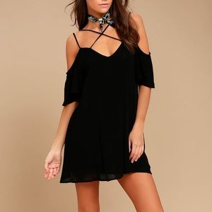 Lulus Afterglow Black Shift Dress